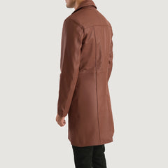 Keben Brown Leather Coat Jacket