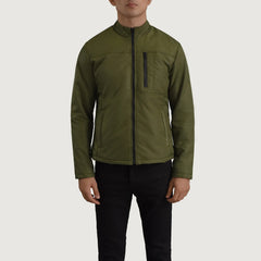 Zaben Green Leather Jacket