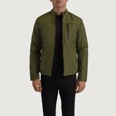 Zaben Green Leather Jacket