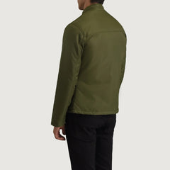 Zaben Green Leather Jacket