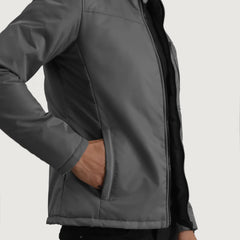 Zaben Grey Leather Jacket