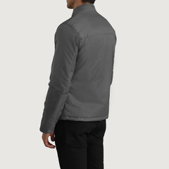 Zaben Grey Leather Jacket