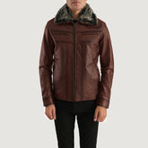 Navet Brown Leather Jacket