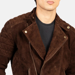 Sador Mocha Suede Biker Jacket