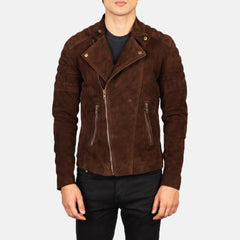 Sador Mocha Suede Biker Jacket
