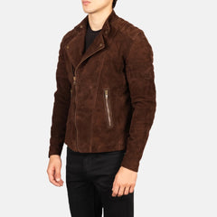 Sador Mocha Suede Biker Jacket