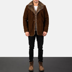 Risel Brown Leather Coat Jacket