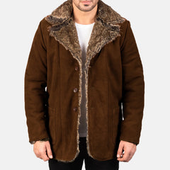 Risel Brown Leather Coat Jacket