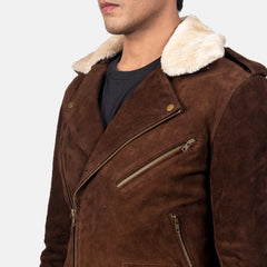 Rikon Mocha Suede Biker Jacket