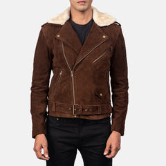 Rikon Mocha Suede Biker Jacket
