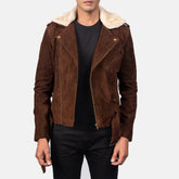 Rikon Mocha Suede Biker Jacket