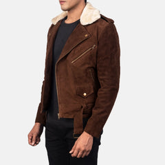 Rikon Mocha Suede Biker Jacket