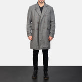 Wyden Grey Leather Coat Jacket