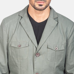 Xadas Grey Leather Jacket