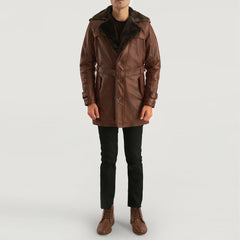Rovor Brown Leather Coat Jacket