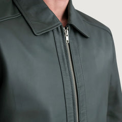 Talon Green Leather Jacket