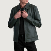Talon Green Leather Jacket