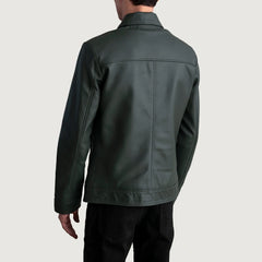 Talon Green Leather Jacket