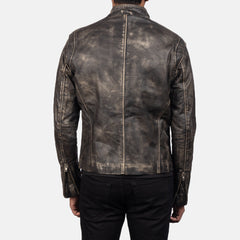 Kegan Brown Leather Biker Jacket