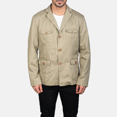 Xadas Beige Leather Jacket