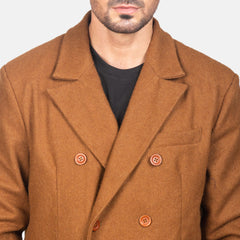 Wyden Khaki Leather Coat Jacket