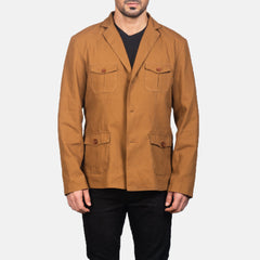 Xadas Khaki Leather Jacket