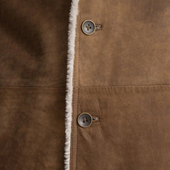 Tidion Brown Leather Coat Jacket