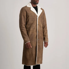 Tidion Brown Leather Coat Jacket