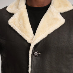 Tidion Brown Shearling Coat Jacket