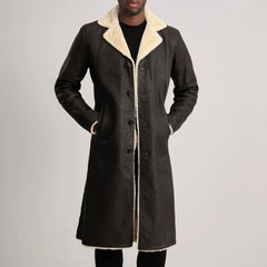 Tidion Brown Shearling Coat Jacket
