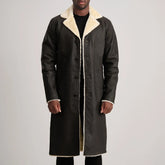Tidion Brown Shearling Coat Jacket