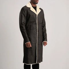 Tidion Brown Shearling Coat Jacket