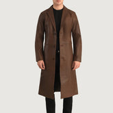 Kavas Brown Leather Coat Jacket