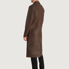Kavas Brown Leather Coat Jacket