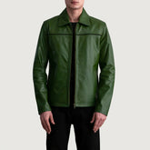 Zanan Green Leather Jacket