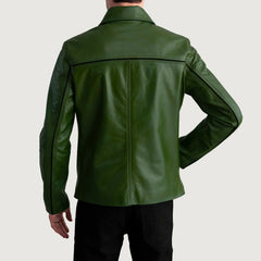Zanan Green Leather Jacket