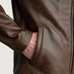 Zanan Brown Leather Jacket