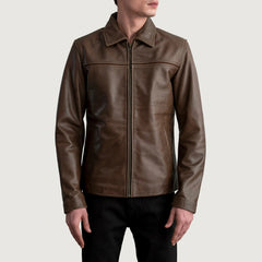 Zanan Brown Leather Jacket