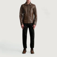 Zanan Brown Leather Jacket