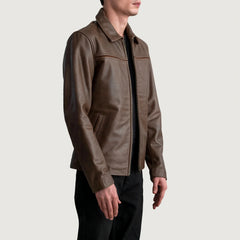Zanan Brown Leather Jacket