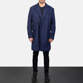 Wyden Blue Leather Coat Jacket