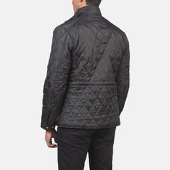Vipix Black Leather Quilted Jacket