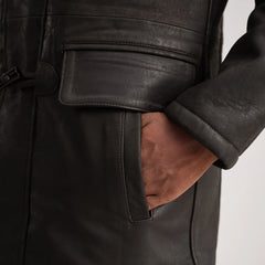 Taken Brown Leather Coat Jacket