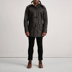 Taken Brown Leather Coat Jacket