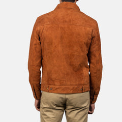 Vesus Brown Suede Trucker Jacket