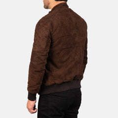 Leris Mocha Suede Bomber Jacket