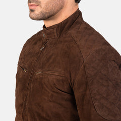Leris Mocha Suede Bomber Jacket