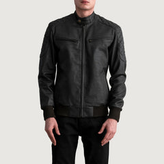 Leris Brown Leather Bomber Jacket