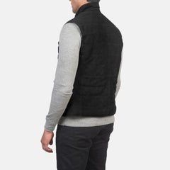 Zaret Black Suede Vest Jacket
