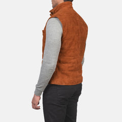 Zaret Brown Suede Vest Jacket